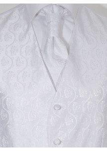 Hochzeitswesten Set Mailand Ornamente Weiß Lorenzo Guerni