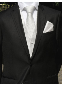 Westen Set Hochzeit Blumendesign Mailand Silber / Grau Lorenzo Guerni