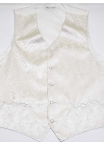 Hochzeitweste Blumenmuster im Set Venedig Creme / Beige Lorenzo Guerni