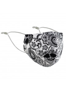 Mund-Nasen-Maske weiß asphaltschwarz