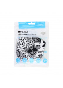 Mund-Nasen-Maske weiß asphaltschwarz