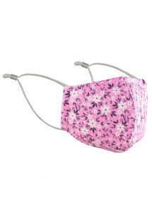 Mund-Nasen-Maske "Flower Power" rosa