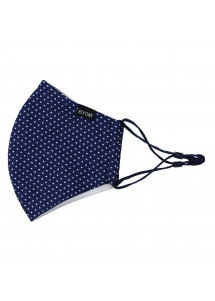 Mund-Nasen-Maske Pünktchen nachtblau