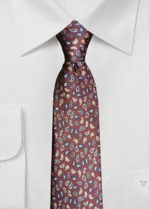 Krawatte kleines Paisleymotiv navy