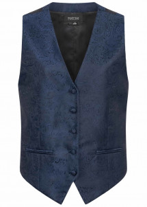 Elegante Damenweste Paisleymuster navy