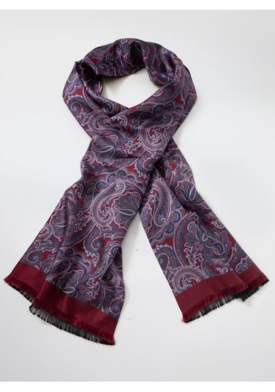 Krawattenschal Paisley-Muster dunkelrot