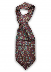 Schal-Ascot mit Paisleymuster in rotbraun