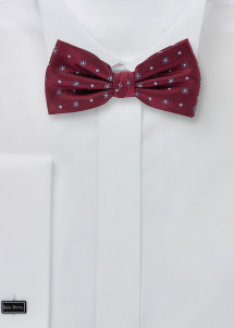 Schleife im Ornament-Look in weinrot