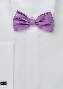 Herrenfliege Streifen Pünktchen in violett
