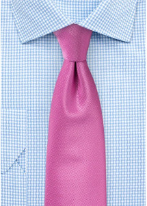 Krawatte strukturiert uni dunkelrosa