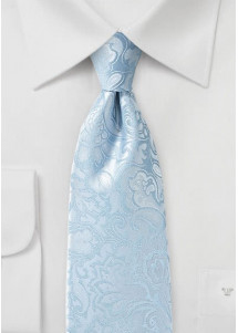 Markante Krawatte schmal   im Paisley-Look hellblau