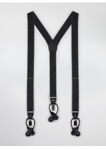 Hosenträger elastisch schwarz Herringbone