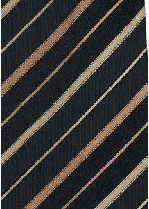 Herrenkrawatte in schwarz Streifen gold – stilvoll und auffällig
