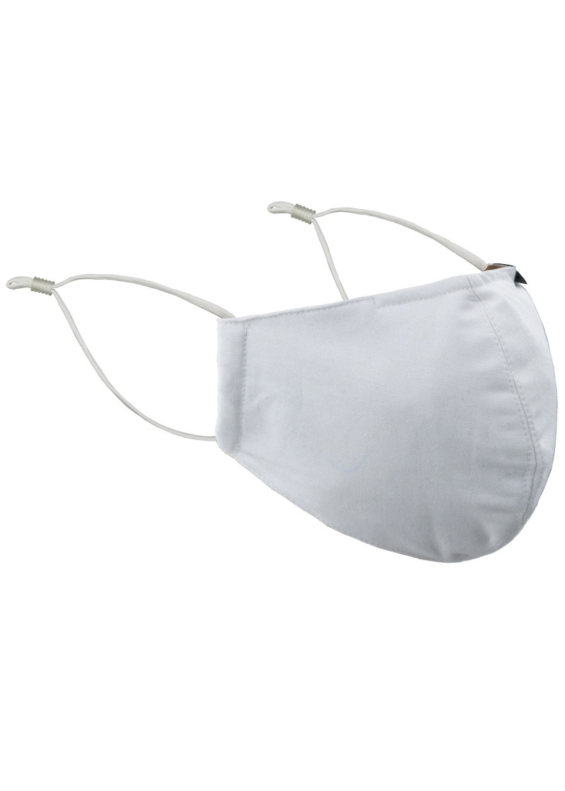 Mund-Nasen-Maske einfarbig schneeweiß