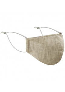 Mund-Nasen-Maske monochrom beige meliert