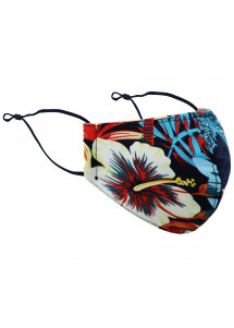 Gesichtsmaske Blumenmotiv bunt