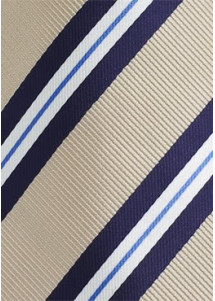 Kravatte gestreift sandfarben navy
