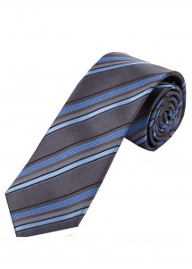 Herrenkrawatte Streifendessin anthrazit hellblau tintenschwarz