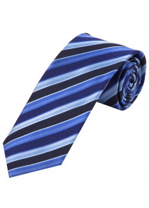 Herrenkrawatte Streifendesign navyblau eisblau blau