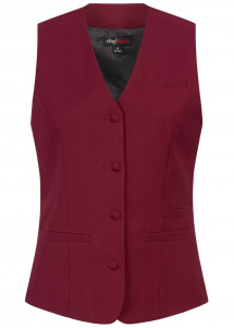 Bordeauxfarbene Long-Weste