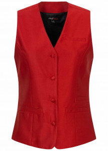 Rote Long-Weste (Wabenstruktur, glänzend)