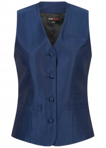 Dunkelblaue Long-Weste (Wabenstruktur,...