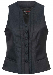 Modische Damenweste in Minimal-Dessin schwarz