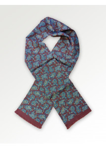 Krawattenschal Paisley-Motiv braunrot