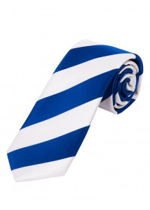 Krawatte Blockstreifen blau und weiß