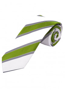 Auffallende Krawatte gestreift schneeweiß...