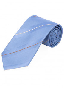 Stylische Krawatte gestreift himmelblau weiß dunkelbraun