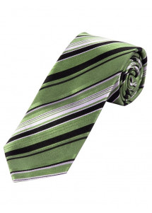 Markante Krawatte gestreift tiefschwarz weiß grün
