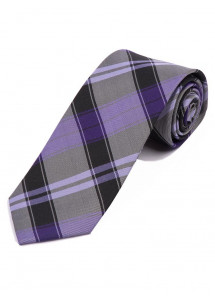 Glencheckmuster-Krawatte schwarz violett