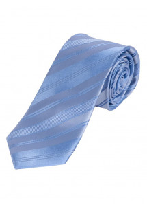 Breite Krawatte einfarbig Streifen-Struktur taubenblau