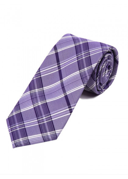 Lange Krawatte gediegenes Linienkaro  schneeweiß