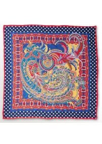 Halstuch Paisley-Muster rot dunkelblau