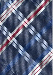 Krawatte navy Karo-Design