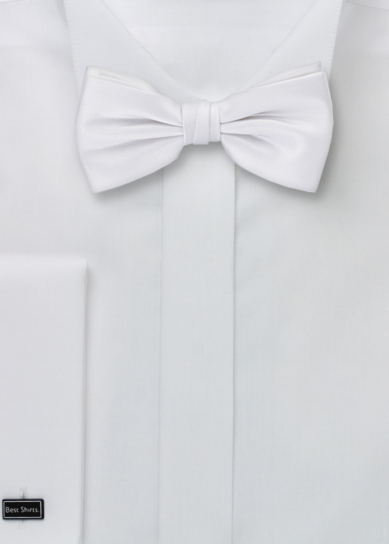 Schleife unifarben Mikrofaser weiß