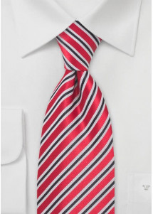 Krawatte Streifendessin rot
