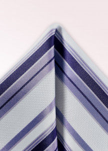 Einstecktuch Streifendesign schneeweiß violett