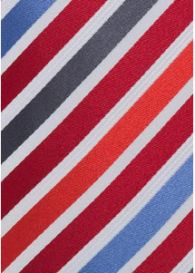 Streifenkrawatte rot weiß blau