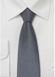 Krawatte anthrazit silber gerade