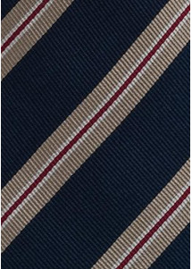 Elegante Herrenkrawatte mit Farbton Klassische Regiments- in Marineblau