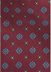 Schal-Ascot weinrot Ornamente