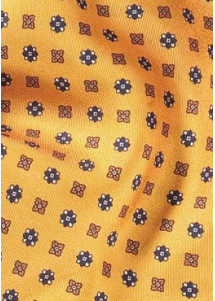 Krawattenschal orange Blümchenmotiv