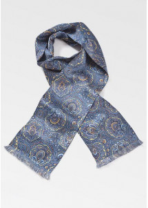 Tuchschal Paisley gelb groß