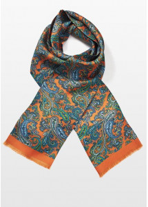 Tuchschal Paisley-Muster orange groß
