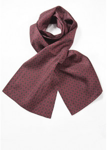 Krawattenschal groß Embleme weinrot