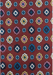 Krawattenschal breit Ornament-Design bordeaux