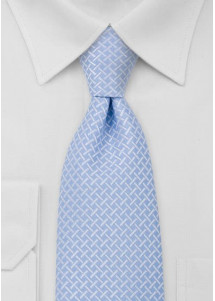 Herrenkrawatte in hellblau weiß – stilvoll und auffällig